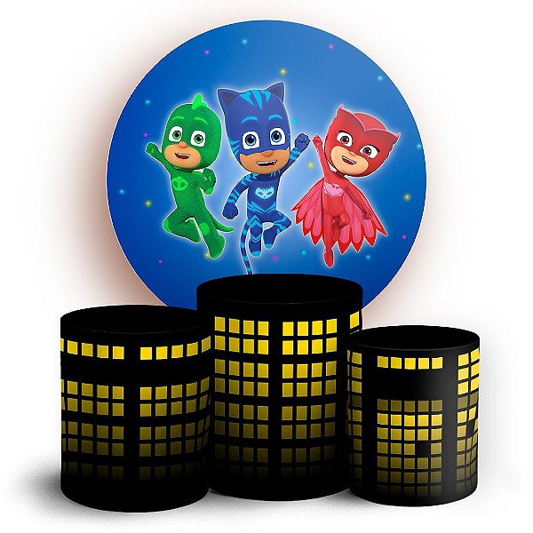 KIT Redondo e Trio - PJ Masks - Sublimado 3D