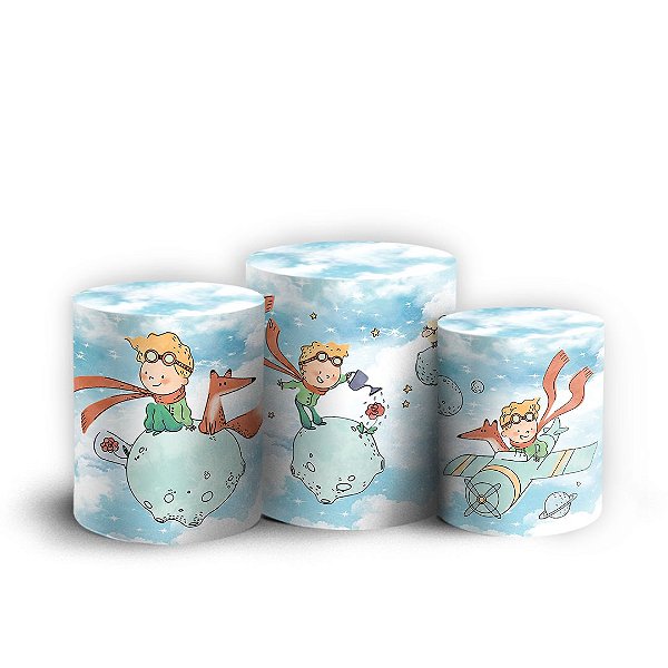Trio Cilindro - O Pequeno Príncipe - Sublimado 3D + Elástico
