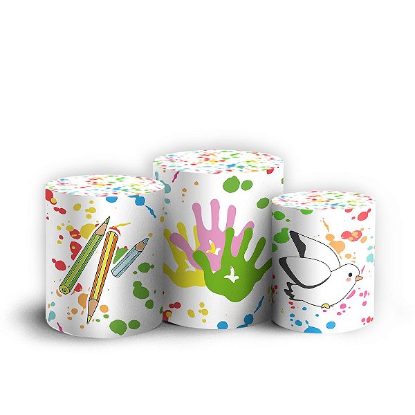 Trio Cilindro - O Maior Pintor do Mundo - Sublimado 3D + Elástico