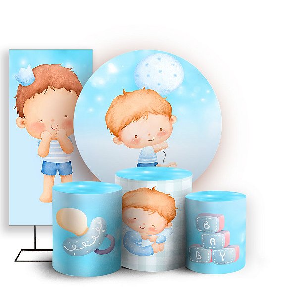 KIT Redondo Trio e Faixa - Menino Baby - Sublimado 3D