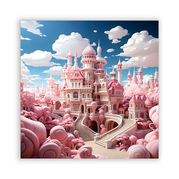 Painel Quadrado - Fundo Fotografico Castelo - Sublimado 3D