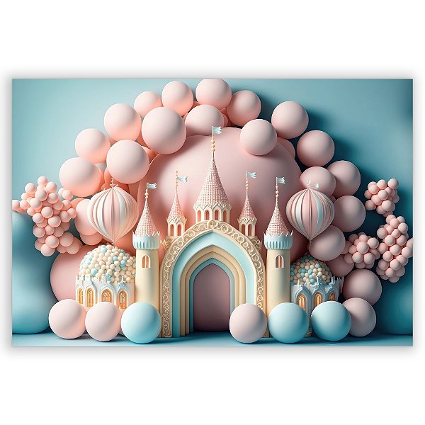 Painel Retangular - Fundo Fotografico Castelo - Sublimado 3D