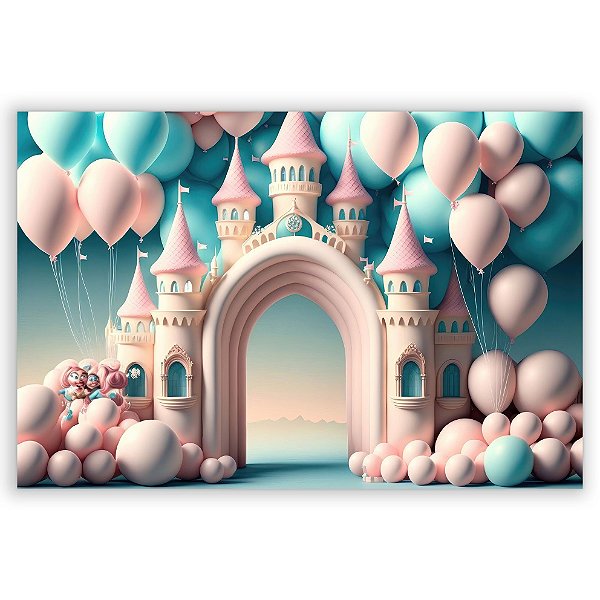 Painel Retangular - Fundo Fotografico Castelo - Sublimado 3D