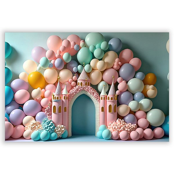 Painel Retangular - Fundo Fotografico Castelo - Sublimado 3D