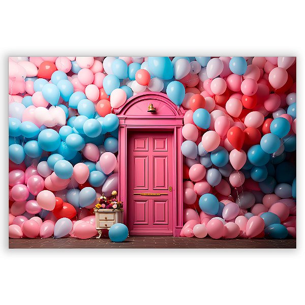 Painel Retangular - Fundo Fotografico Balao - Sublimado 3D