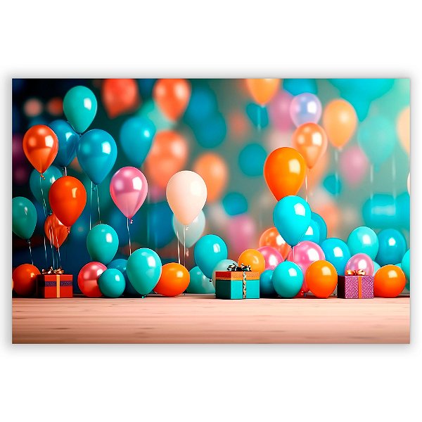 Painel Retangular - Fundo Fotografico Balao - Sublimado 3D
