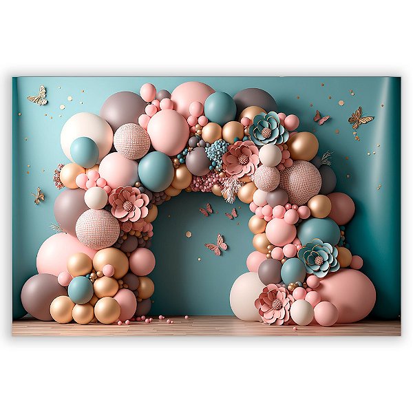 Painel Retangular - Fundo Fotografico Balao - Sublimado 3D