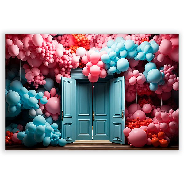 Painel Retangular - Fundo Fotografico Balao - Sublimado 3D