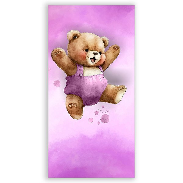 Faixa Lateral - Ursinha Rosa - Sublimado 3D