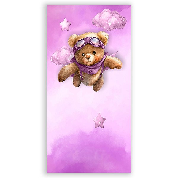 Faixa Lateral - Ursinha Rosa - Sublimado 3D