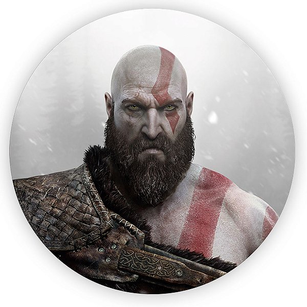 Painel Redondo - God Of War - Sublimado 3D