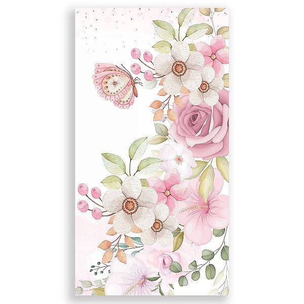 Faixa Lateral - Ursinha Bailarina Floral - Sublimado 3D