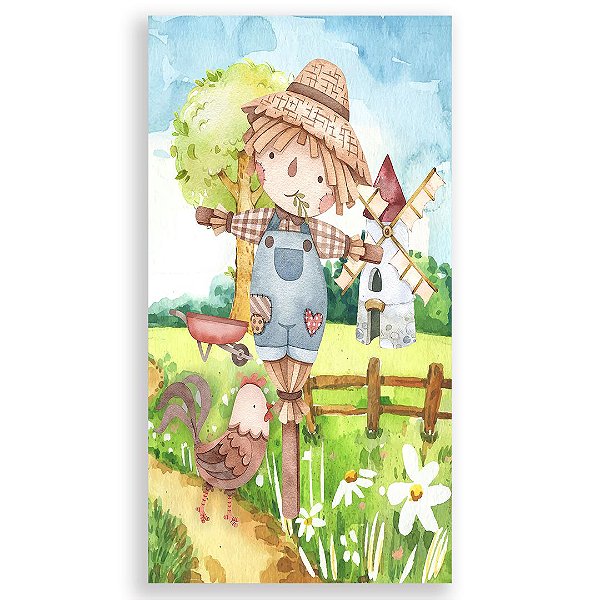 Faixa Lateral - Fazendinha Aquarela - Sublimado 3D