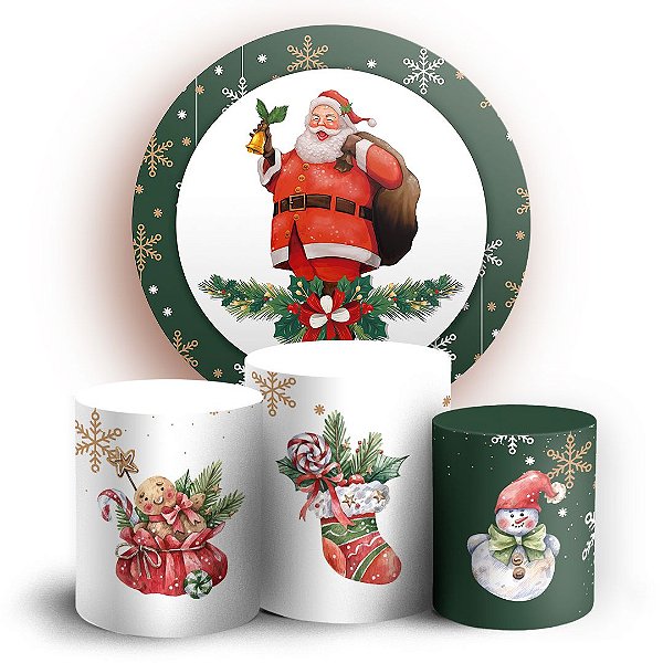 KIT Redondo e Trio - Natal - Sublimado 3D