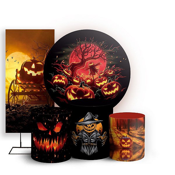 KIT Redondo Trio e Faixa - Halloween - Sublimado 3D