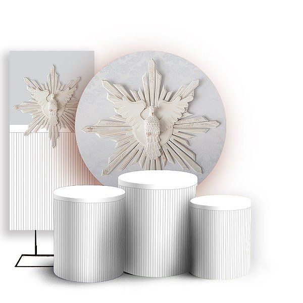 KIT Redondo Trio e Faixa - Batizado - Sublimado 3D