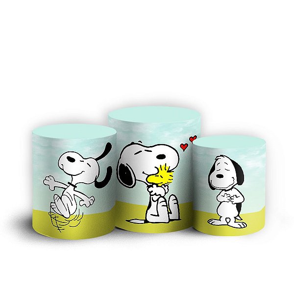 Trio Cilindro - Snoopy - Sublimado 3D + Elástico
