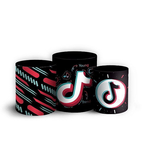 Trio Cilindro - TikTok - Sublimado 3D + Elástico