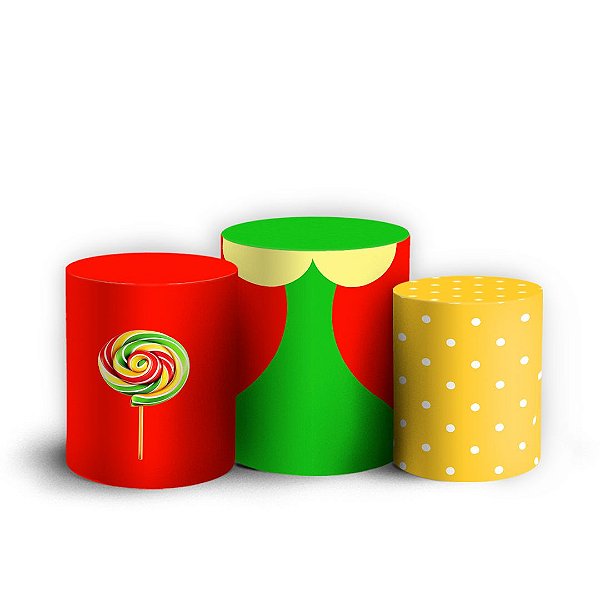 Trio Cilindro - Chiquinha   Chaves - Sublimado 3D + Elástico