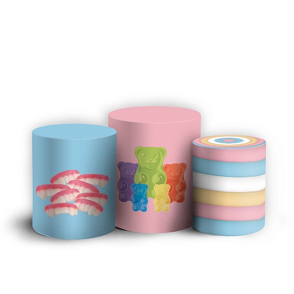 Trio Cilindro - Doces Fini - Sublimado 3D + Elástico