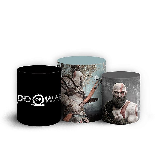 Trio Cilindro - God Of War - Sublimado 3D + Elástico