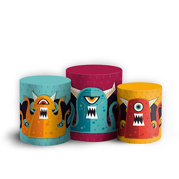 Trio Cilindro - Halloween - Sublimado 3D + Elástico