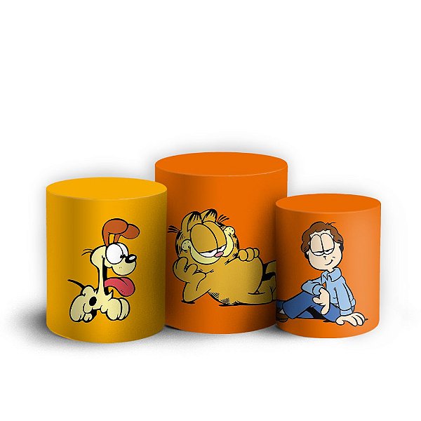 Trio Cilindro - Garfield - Sublimado 3D + Elástico