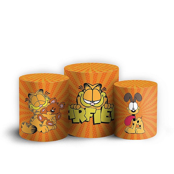 Trio Cilindro - Garfield - Sublimado 3D + Elástico