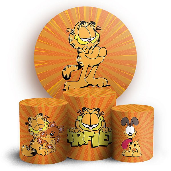 KIT Redondo e Trio -  Garfield - Sublimado 3D
