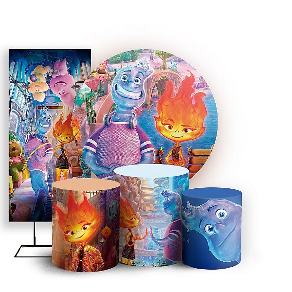 KIT Redondo Trio e Faixa -  Elemental - Sublimado 3D