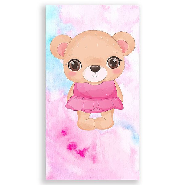 Faixa Lateral - Ursinho Chá Revelação - Sublimado 3D