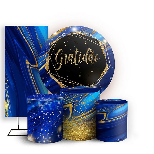 KIT Redondo Trio e Faixa - Gratidão - Sublimado 3D