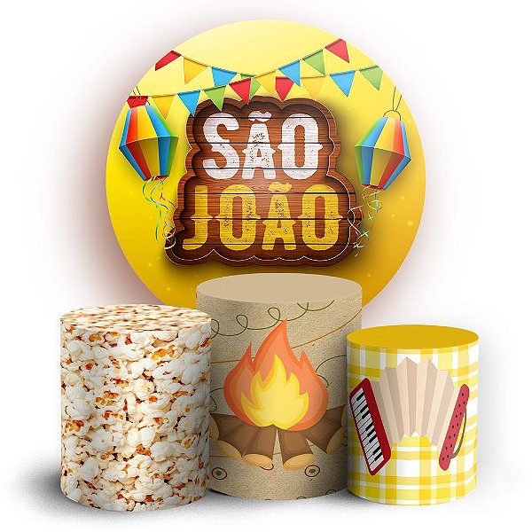 KIT Redondo e Trio - Festa Junina - Sublimado 3D