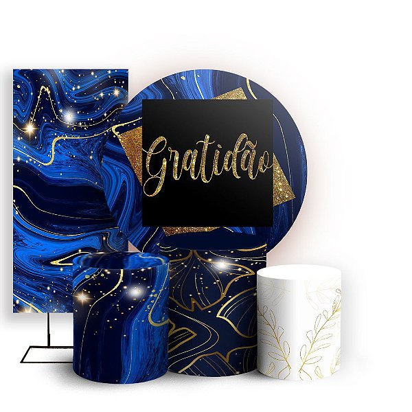KIT Redondo Trio e Faixa - Gratidão - Sublimado 3D