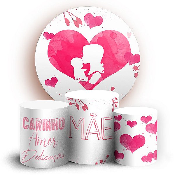 KIT Redondo e Trio - dia das Mães - Sublimado 3D