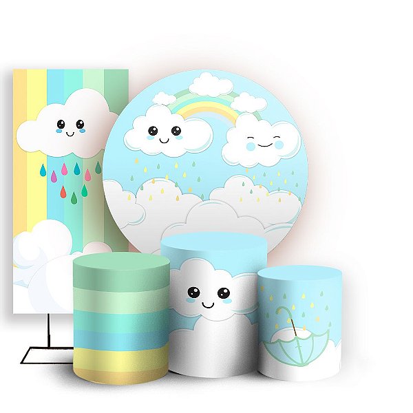 KIT Redondo Trio e Faixa - Chuva de Benção - Sublimado 3D