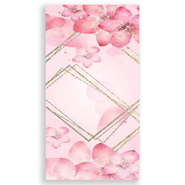 Faixa Lateral - Flores Rosa - Sublimado 3D