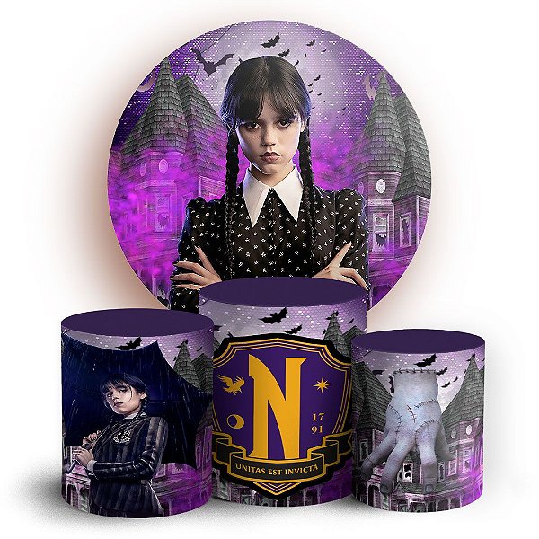 KIT Redondo e Trio - Wandinha - Sublimado 3D