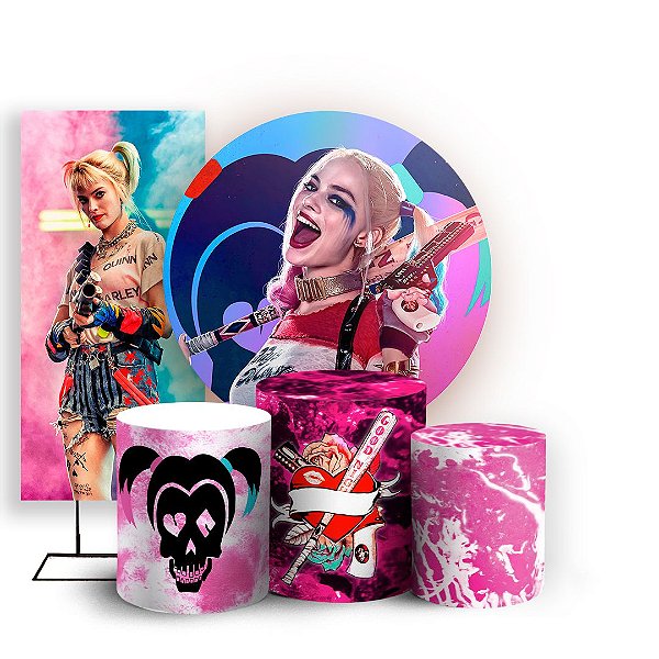 KIT Redondo Trio e Faixa - Arlequina - Sublimado 3D