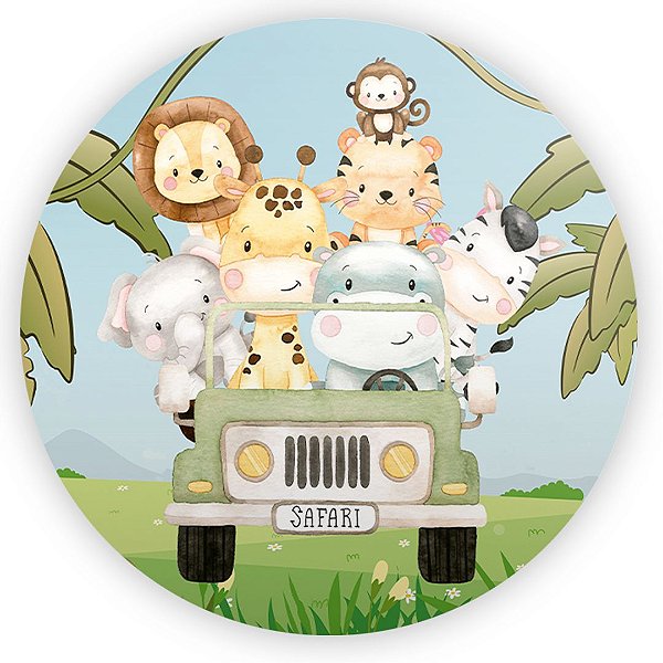 Painel Redondo - Safari - Sublimado 3D