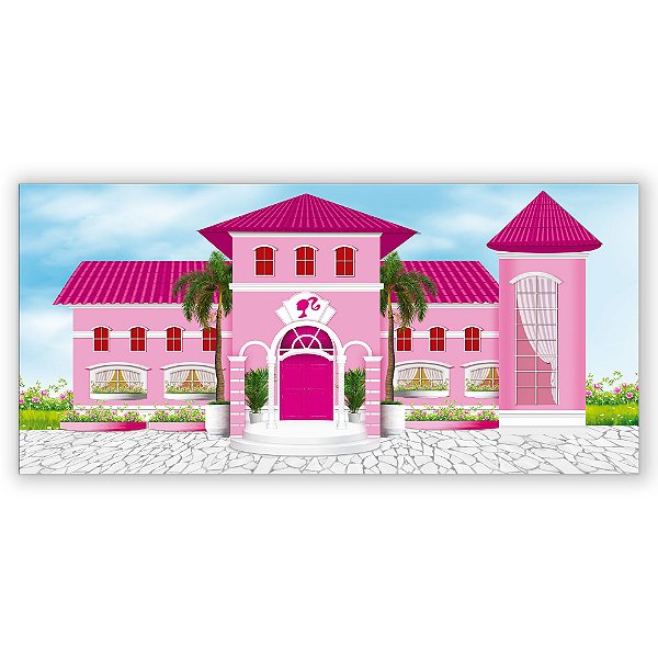 Painel Retangular - Barbie Casa - Sublimado 3D