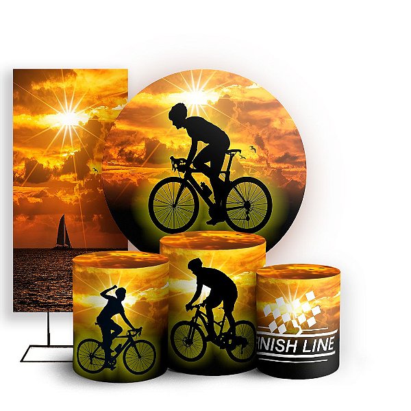 KIT Redondo Trio e Faixa - Bicicleta - Sublimado 3D