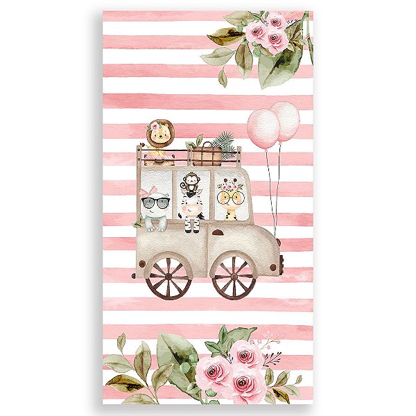 Faixa Lateral - Safari Rosa - Sublimado 3D