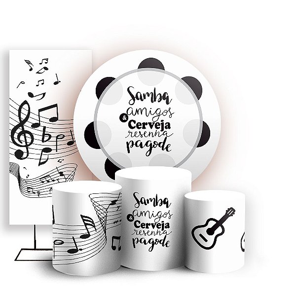 KIT Redondo Trio e Faixa - Samba - Sublimado 3D