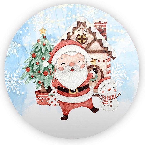 Painel Redondo - Natal - Sublimado 3D