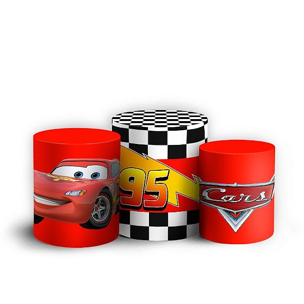 Trio Cilindro - Carros - Sublimado 3D + Elástico