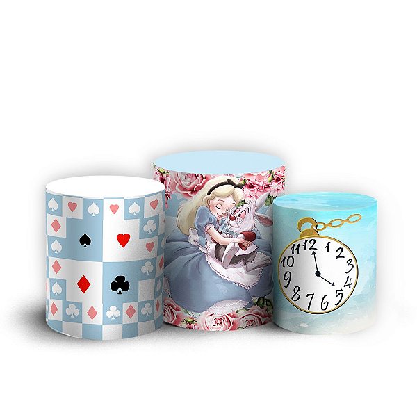 Trio Cilindro - Alice - Sublimado 3D + Elástico