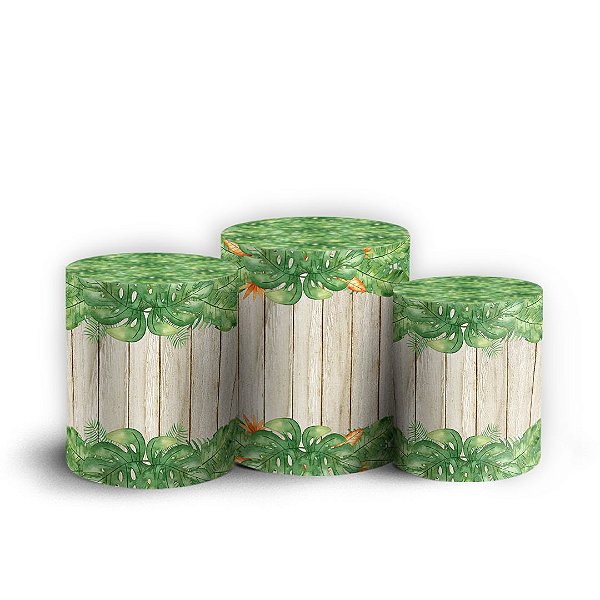 Trio Cilindro - Safari - Sublimado 3D + Elástico