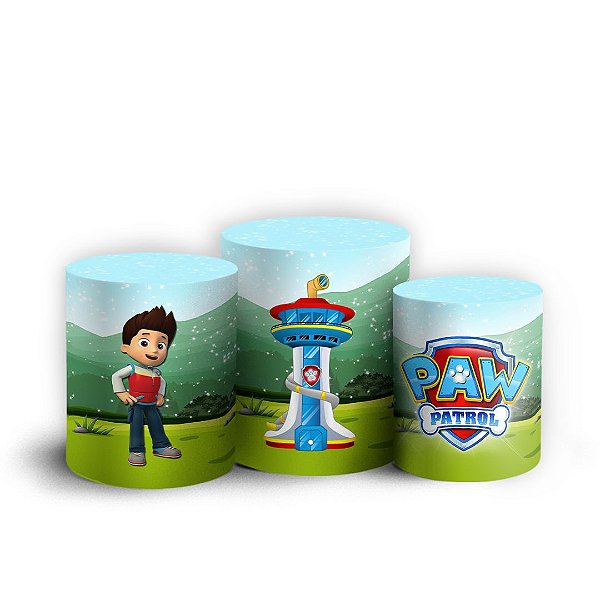 Trio Cilindro - Patrulha Canina - Sublimado 3D + Elástico