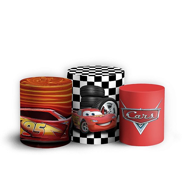 Trio Cilindro - Carros - Sublimado 3D + Elástico